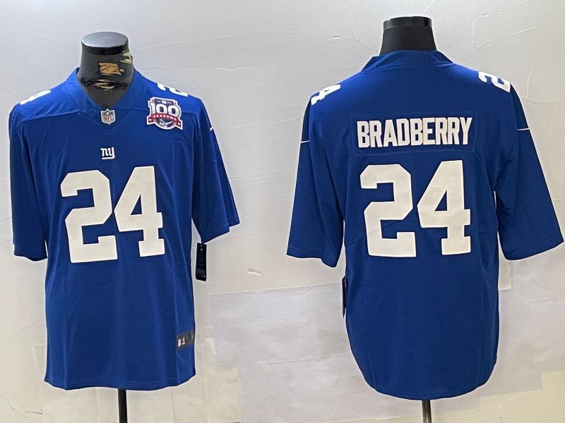 Men New York Giants #24 Bradberry Blue 2024 Nike Vapor Limited NFL Jersey style 2->new york giants->NFL Jersey